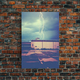 Lightning, Lightning Bolt, Urban Art, Canvas Print, Wall Hanging, Portrait Art, Gift For Coworker, Camper Wall Decor, College Dorm Decor