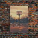 Basketball Wall Art, Sports Wall Art, Canvas Print, Wall Hanging, Portrait Art, Family Home Decor, Housewarming Gift, College Dorm Decor