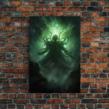 The Call Of Cthulhu - Portrait Of The Grim Reaper - Framed Canvas Print - Halloween Decor - Halloween Clearance - HP Lovecraft