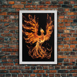Canvas Print Of "The Phoenix" - Rebirth Art - Framed Canvas Art - Framed Wall Art - Incredibly Beautiful Phoenix Decor
