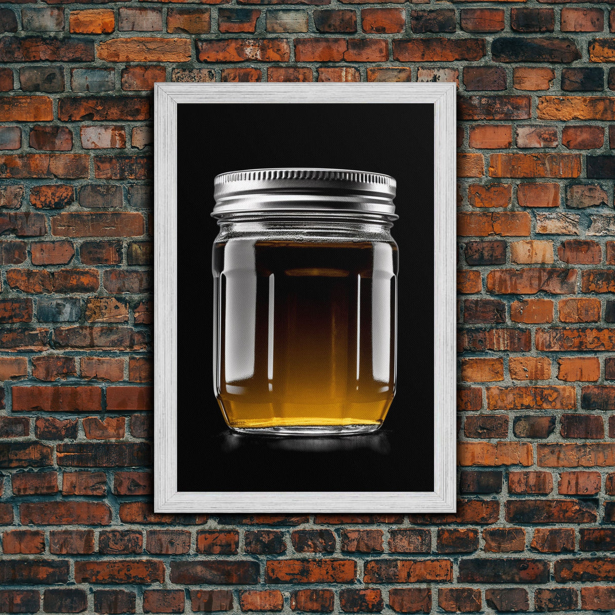 Mason Jar Wall Art, Kitchen Wall Decor, Jar Art, Minimalist Art, Wall Decor, Canvas Art, Wall Art, Framed Canvas Wall Decor