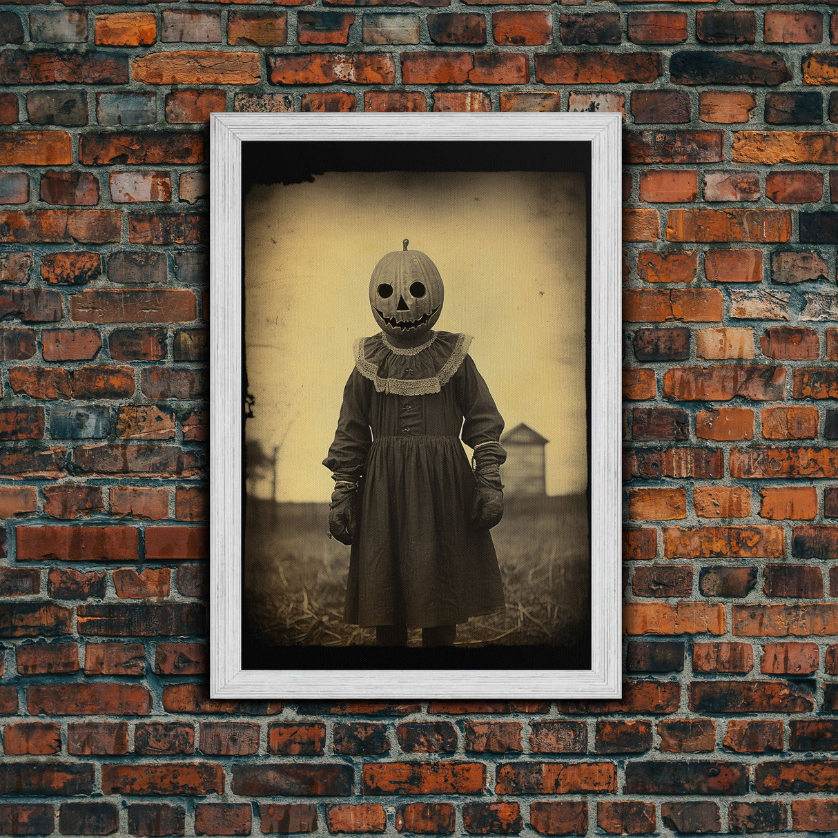 Creepy Wall Art, Horror Home Decor, Scary Wall Art, Spooky Halloween Canvas Print, Wall Art, Vertical Print, Home Decor, Wall Decor