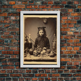 Spooky Room Decor, Gothic Wall Decor, Horror Art, Dark Fantasy, Occult Art, Canvas Print, Wall Art, Vertical Print, Home Decor, Wall Decor
