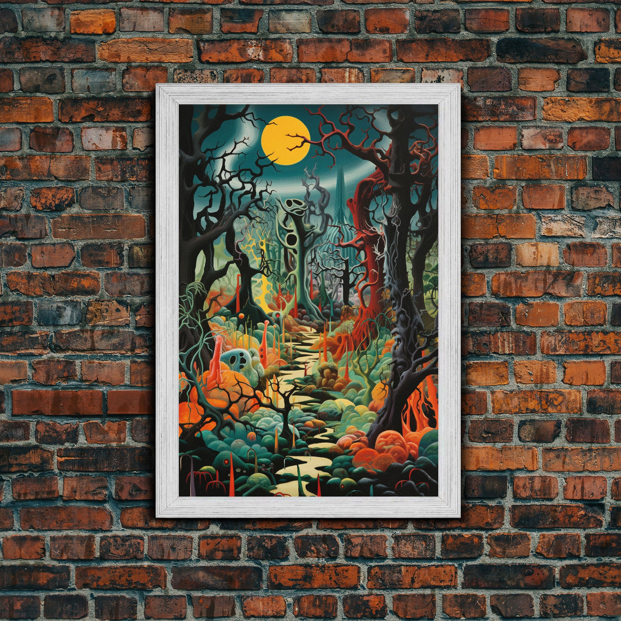 Halloween Wall Art, Spooky Room Decor, Creepy Wall Art, Canvas Print, Wall Art, Vertical Print, Horror Home Decor, Ghost Art Print