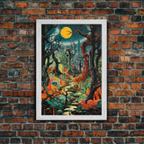Halloween Wall Art, Spooky Room Decor, Creepy Wall Art, Canvas Print, Wall Art, Vertical Print, Horror Home Decor, Ghost Art Print