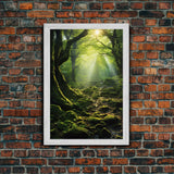 Forest Wall Art, Nature Prints, Trees Wall Art, Canvas Print, Wall Art, Vertical Art, Teacher Gift, Over Bed Wall Decor, Bookshelf Decor