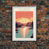 Hot Springs National Park Travel Poster Art, Canvas Print Wall Art, Arkansas Travel Art, Midcentury Modern Travel Decor, Wall Art