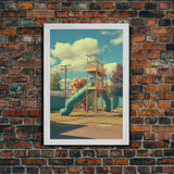Playground, Kids Wall Art, Canvas Print, Wall Hanging, Portrait Art, Nursery Wall Art, Kids Room Art, Home Decor Prints, Teacher Gift