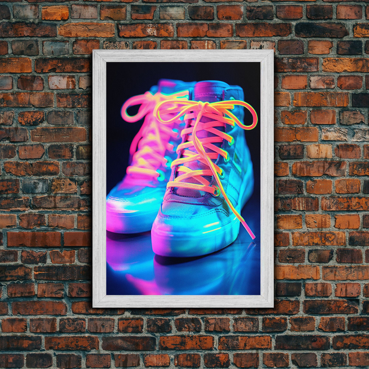 Sneaker Wall Art, Shoe Wall Art, Canvas Print, Wall Hanging, Portrait Art, Room Decor, College Dorm Art, Unique Wall Decor, Gift For Friend