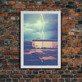 Lightning, Lightning Bolt, Urban Art, Canvas Print, Wall Hanging, Portrait Art, Gift For Coworker, Camper Wall Decor, College Dorm Decor
