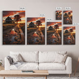 Country Lane Sunset Canvas Print, Country Roads, Dirt Road Art, Primitive Decor