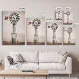 Rustic Farmhouse Home Decor, Windmill Photography Photo Print Art, Rustic Industrial Farmhouse Wall Art Picture, Country Landscape Picture