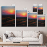 Sunset Over a Texas Field, Canvas Print, Landscape Art, Ready To Hang Wall Art