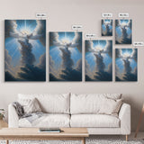 Angel Art, Framed Wall Art, Canvas Print, Angelic Art, Angel Painting, Angel Rising To The Heavens