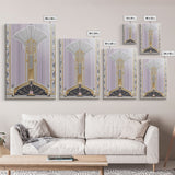 Art Deco Wall art, Framed Canvas Print, Art Deco, Gold art, Pastel colors, Midcentury Modern, Office decor, Living room art, Beautiful art