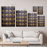 Midcentury Modern Wall art, Framed Canvas Print, Art Deco, Canvas Wall art, Purple colors art, 1930s Style Art, guest room decor, Wall art