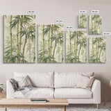 Minimalist Bamboo Wall Art Canvas Print, Zen / Meditation Decor