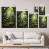 Forest Wall Art, Nature Prints, Trees Wall Art, Canvas Print, Wall Art, Vertical Art, Teacher Gift, Over Bed Wall Decor, Bookshelf Decor