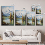 Lake Wall Art, Mountains Wall Print, Nature Landscape Print, Canvas Print, Wall Art, Vertical Art, Bedroom Prints, Home Decor Prints