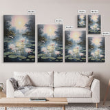 Lake Wall Art, Lotus Wall Print, Sunset Print, Canvas Print, Wall Art, Vertical Art, Birthday Gift, Country Home Art, Bedroom Teen Girl Art