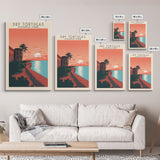 Dry Tortugas National Park FloridaTravel Art, National Park Print, Minimalist Travel Art, Midcentury Modern Style Landscape Painting