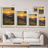 Shenandoah National Park Virginia Travel Art, National Park Print, Minimalist Travel Art, Midcentury Modern Style Landscape Painting