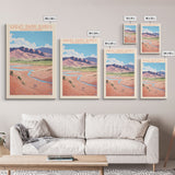 Great Sand Dunes National Park Colorado Travel Art, National Park Print, Minimalist Travel Art, Midcentury Modern Style Landscape Painting