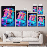 Sneaker Wall Art, Shoe Wall Art, Canvas Print, Wall Hanging, Portrait Art, Room Decor, College Dorm Art, Unique Wall Decor, Gift For Friend