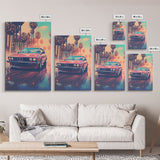 Red Sports Car, Classic Car Wall Art, Canvas Print, Wall Hanging, Portrait Art, Car Lover Gift, Above Bed Decor, Dorm Room Art, Office Decor