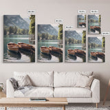 Paddle, Boat, Lake Wall Art, Canvas Print, Wall Hanging, Portrait Art, Lake House Wall Art, Couples Gift, Bookshelf Decor, Nature Print