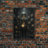 Dark Fantasy Art, Spooky Decor, Goth Decor, Canvas Print, Wall Art, Vertical Print, Dark Wall Art, Video Game Art, Gaming Wall Decor
