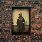 Creepy Wall Art, Horror Home Decor, Scary Wall Art, Spooky Halloween Canvas Print, Wall Art, Vertical Print, Home Decor, Wall Decor