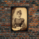 Victorian Portrait, Victorian Photos, Antique Photograph, Canvas Print, Wall Art, Vertical Print, Victorian Print, Victorian Home Decor