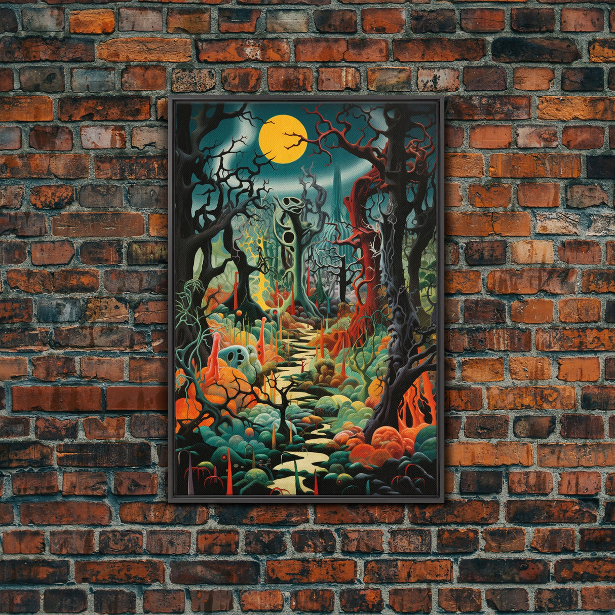 Halloween Wall Art, Spooky Room Decor, Creepy Wall Art, Canvas Print, Wall Art, Vertical Print, Horror Home Decor, Ghost Art Print