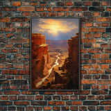 Canyon Wall Art, River Wall Print, Landscape Print, Canvas Print, Wall Art, Vertical Art, Family Room Wall Art, Home Decor Prints, RV Decor