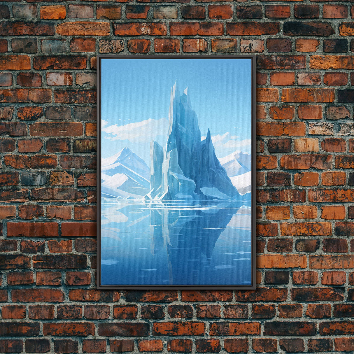 Iceberg Wall Art, Iceland Wall Art, Seascape Wall Print, Canvas Print, Wall Art, Vertical Art, Gift For Family, Above Couch Wall Art