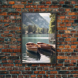 Paddle, Boat, Lake Wall Art, Canvas Print, Wall Hanging, Portrait Art, Lake House Wall Art, Couples Gift, Bookshelf Decor, Nature Print