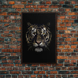 Beautiful Tiger Portrait Art Print, Framed Wall Art, Canvas Print, Big Cat Art, Tiger Painting