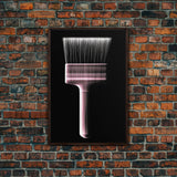 Paint Brush Wall Decor, Brush Art, Craft Room Wall Art, Minimalist Print, Wall Decor, Canvas Print, Wall Art, Framed Canvas