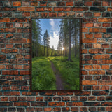 Trees Wall Art, Woods Path Wall Decor, Nature Art Print, Photography Print, Wall Decor, Canvas Print, Wall Art, Framed Canvas