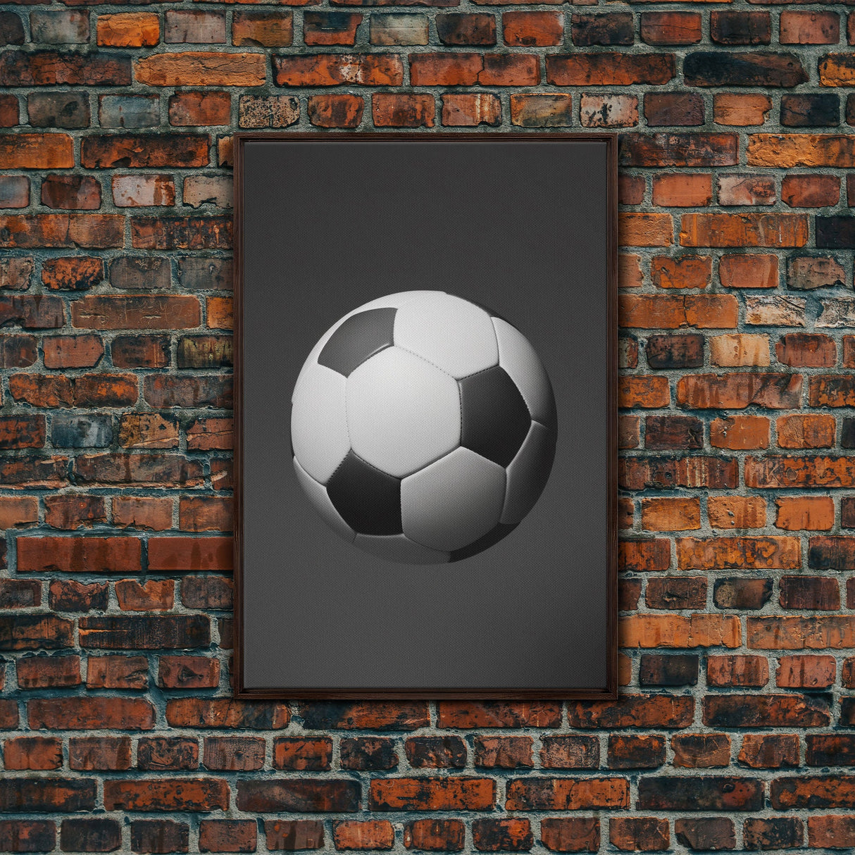 Soccer Ball Wall Art, Sports Wall Decor, Black And White Art, Minimalist Print, Wall Decor, Canvas Art, Wall Art, Framed Canvas Wall Art