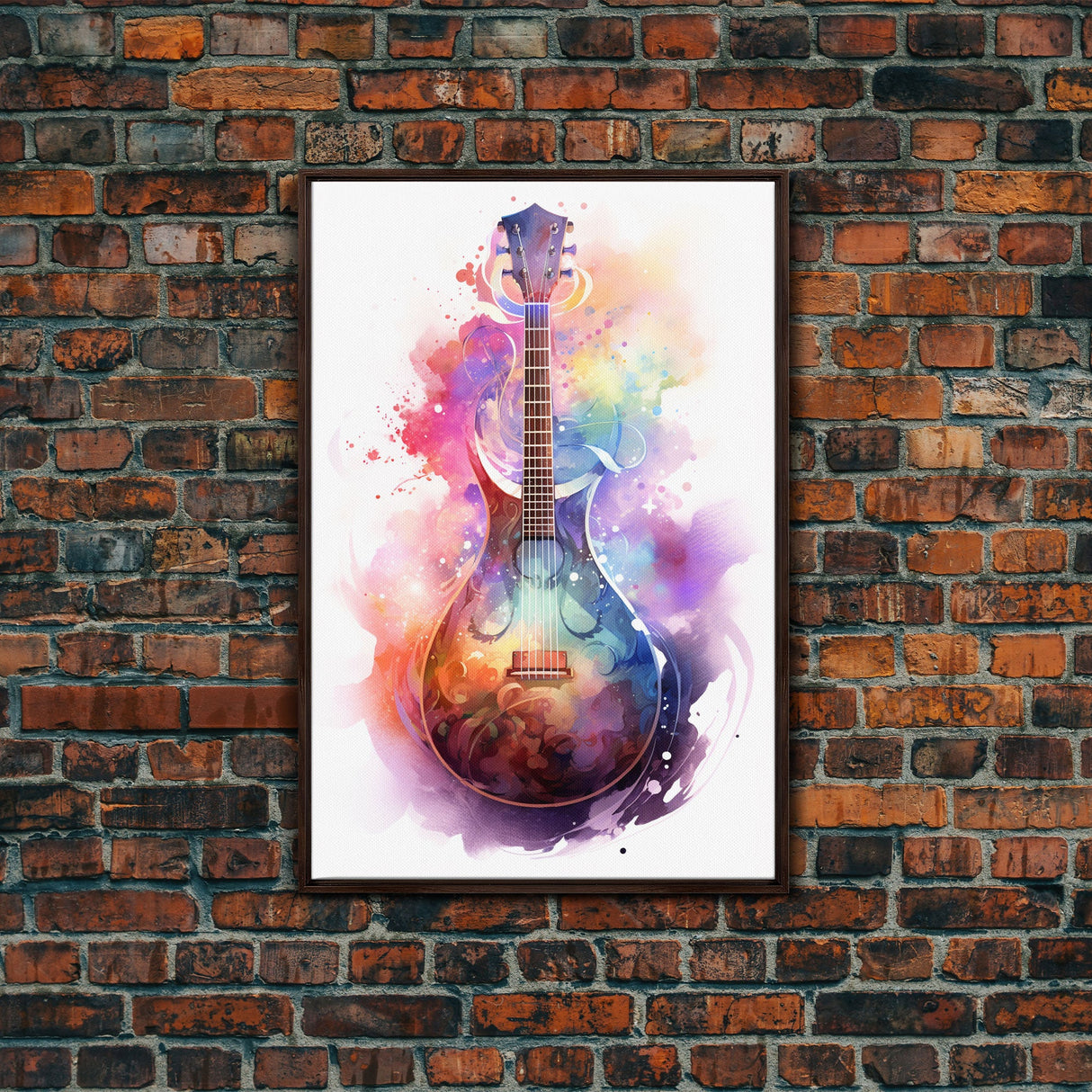 Lute Art, Stringed Instrument Print, Framed Canvas Art, Fantasy Decor, Art / Gift For The Bard Player