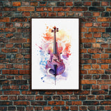 Galaxy Cello Gift, Banjo Wall Art Canvas Print, Stringed Instruments, Cello Art, Banjo Poster Print, Cello Gifts, Musical Art