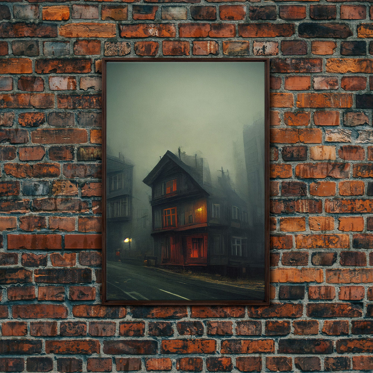 Spooky gloomy wall art, haunted house art, fine art poster print