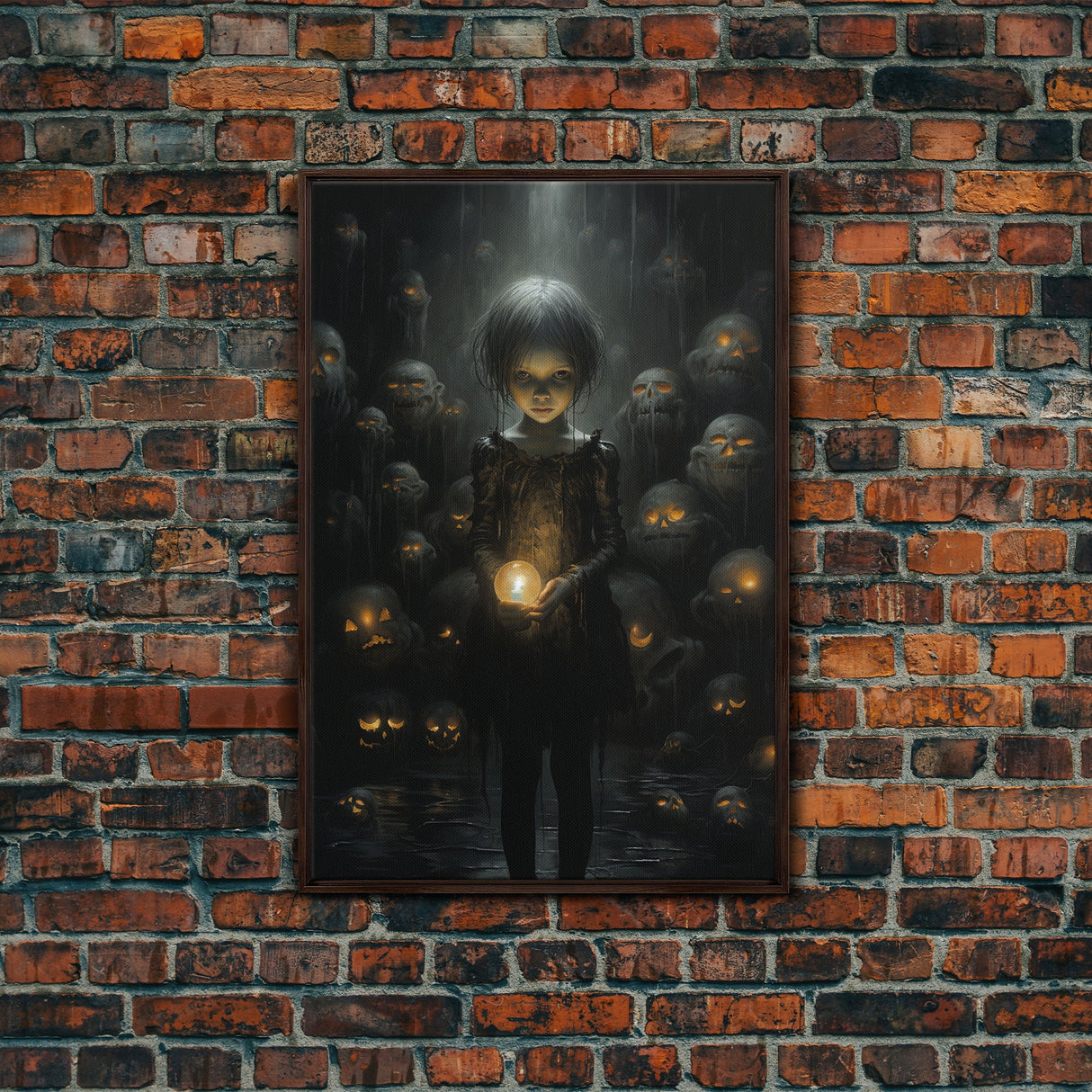 Dark Fantasy Art, Spooky Decor, Goth Decor, Canvas Print, Wall Art, Vertical Print, Dark Wall Art, Video Game Art, Gaming Wall Decor