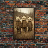 Horror Home Decor, Creepy Wall Decor, Dark Art Print, Black And White, Canvas Print, Wall Art, Vertical Print, Home Decor, Wall Decor