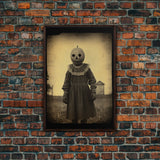 Creepy Wall Art, Horror Home Decor, Scary Wall Art, Spooky Halloween Canvas Print, Wall Art, Vertical Print, Home Decor, Wall Decor