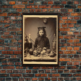 Spooky Room Decor, Gothic Wall Decor, Horror Art, Dark Fantasy, Occult Art, Canvas Print, Wall Art, Vertical Print, Home Decor, Wall Decor