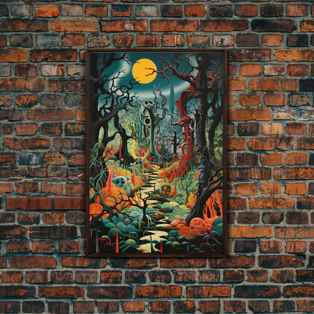 Halloween Wall Art, Spooky Room Decor, Creepy Wall Art, Canvas Print, Wall Art, Vertical Print, Horror Home Decor, Ghost Art Print
