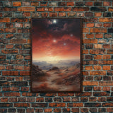 Sci Fi Wall Art, Fantasy Artwork, Space Wall Art, Tiny House Decor, Canvas Print, Wall Art, Vertical Art, Moving Gift, Game Room Decor